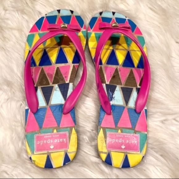 Kate Spade Pink Sandals Shoes Flip Flops Size 7 - Picture 3 of 5